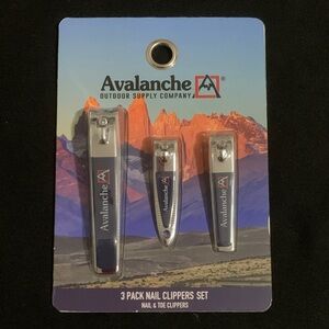 NWT Avalanche 3 Pack Nail and Toe Clippers Set